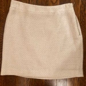 BR Off White & Gold Mini Skirt